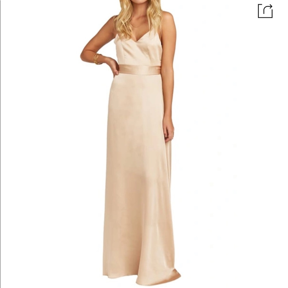 Show Me Your Mumu Jen Evening Dress Champagne Satin